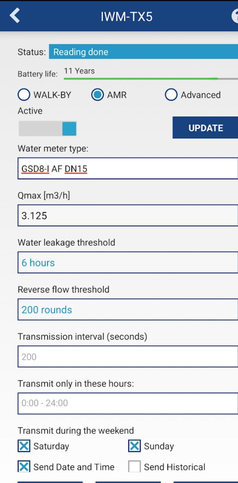 Read data via config