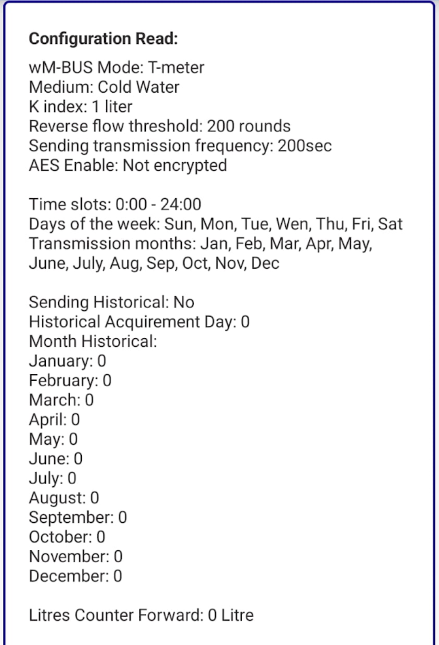 Read data via config