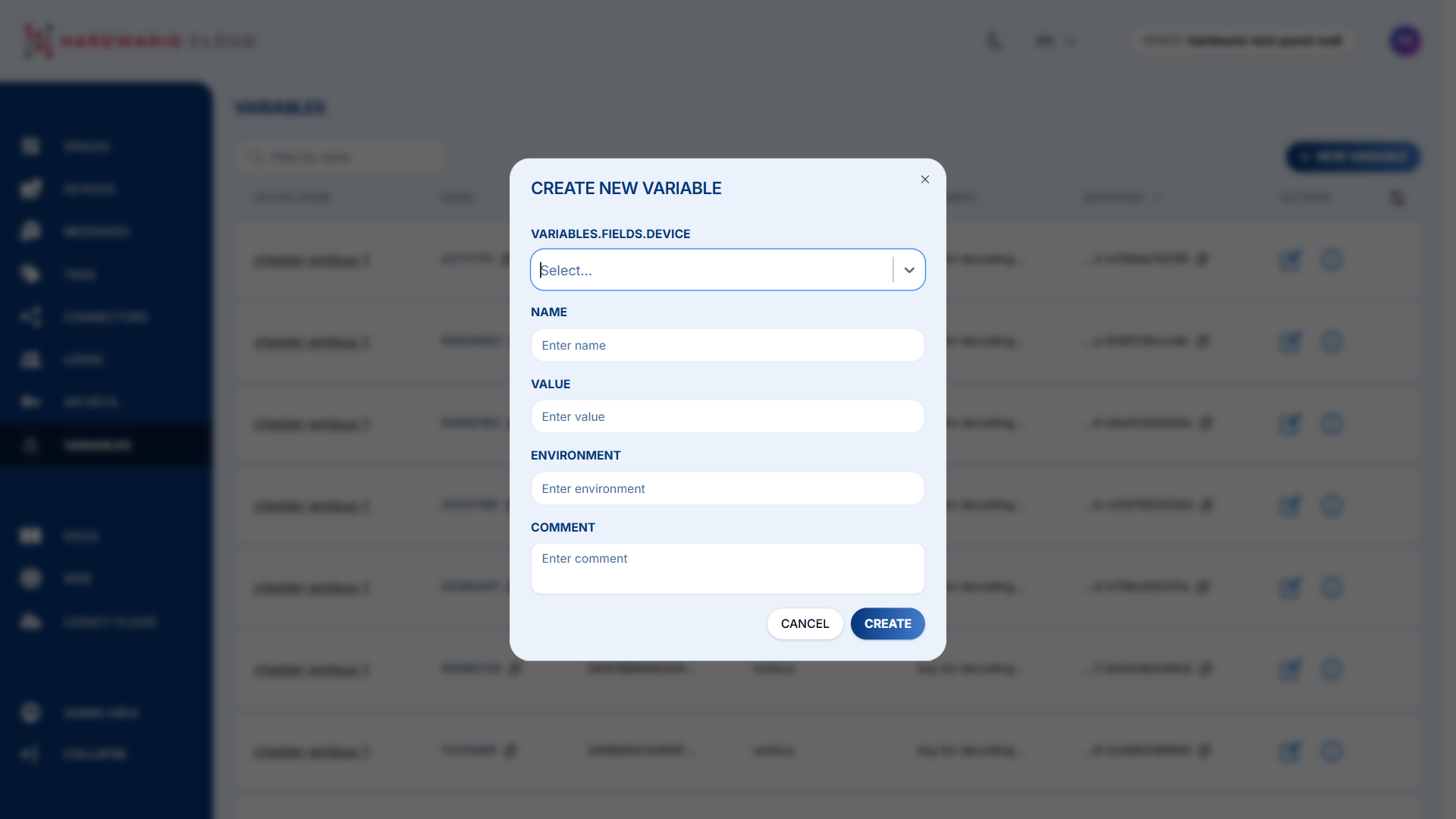 Variables - informations
